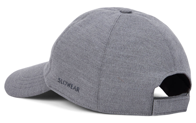 Slowear 82b530 Virgin Wool Baseball Cap — Gray Caps