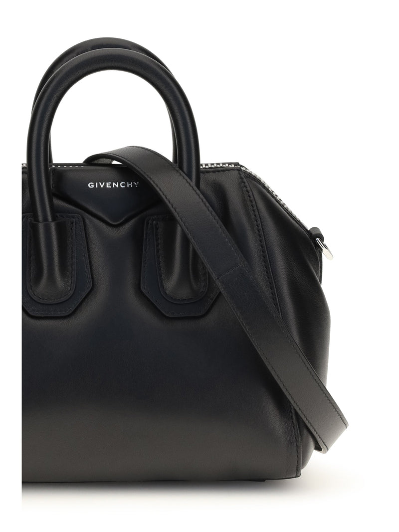 Givenchy Antigona Bomber Top Handle Bag — Black Lamb Ovis Aries