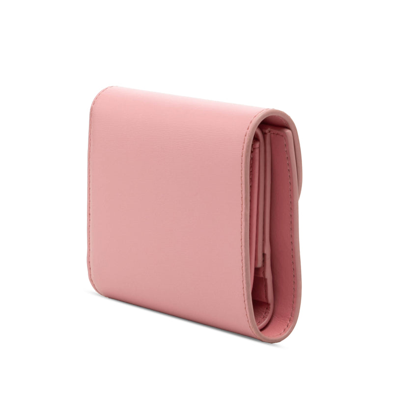Shiny Calfskin Triomphe Flap Small Wallet - Image 2