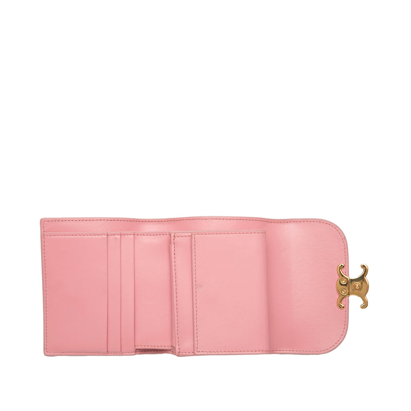 Shiny Calfskin Triomphe Flap Small Wallet - Image 7