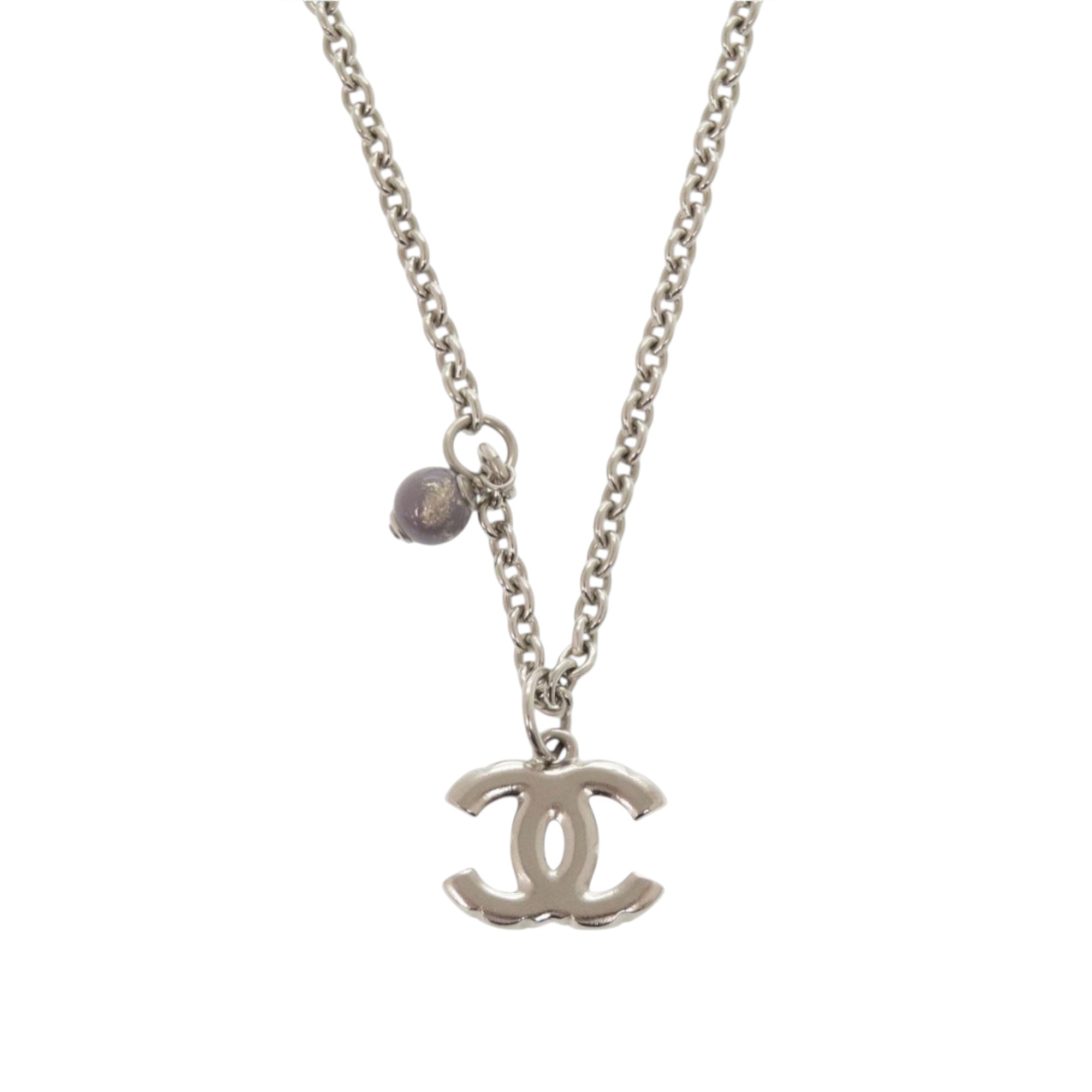 CC Brass and Strass Faux Pearl Pendant Necklace - Image 3