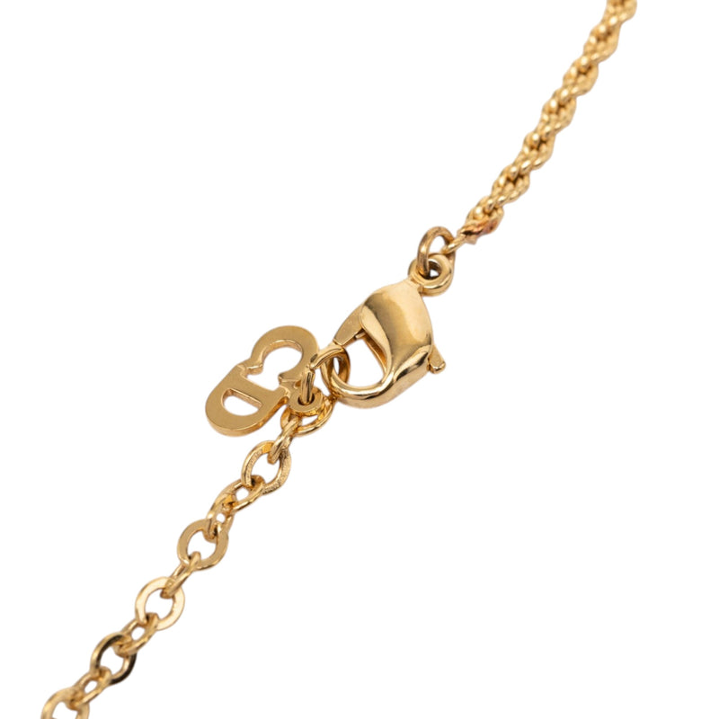 Gold Plated Enamel Logo Round Pendant Necklace - Image 4