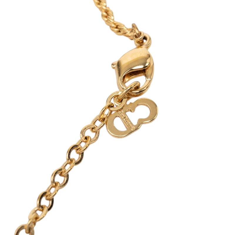 Gold Plated Enamel Logo Round Pendant Necklace - Image 5