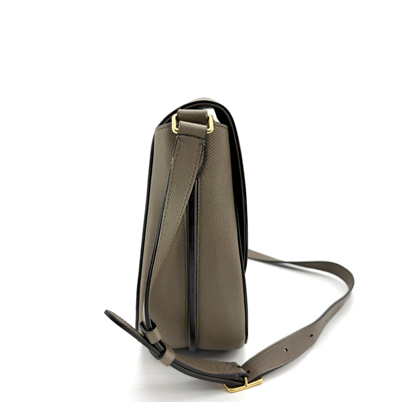 Celine Trotteur Grainy Leather Beige Calfskin Bag