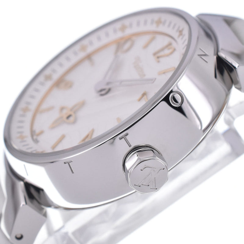Louis Vuitton Tambour Quartz Stainless Steel And Monogram Rubber Watches