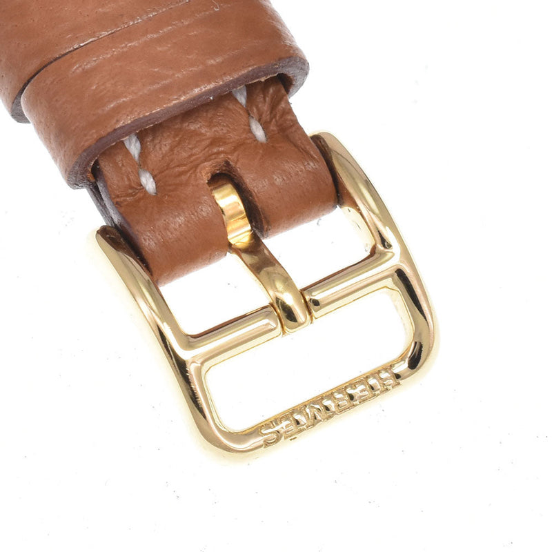 Hermes Heure H Quartz Plated Metal And Leather Watches