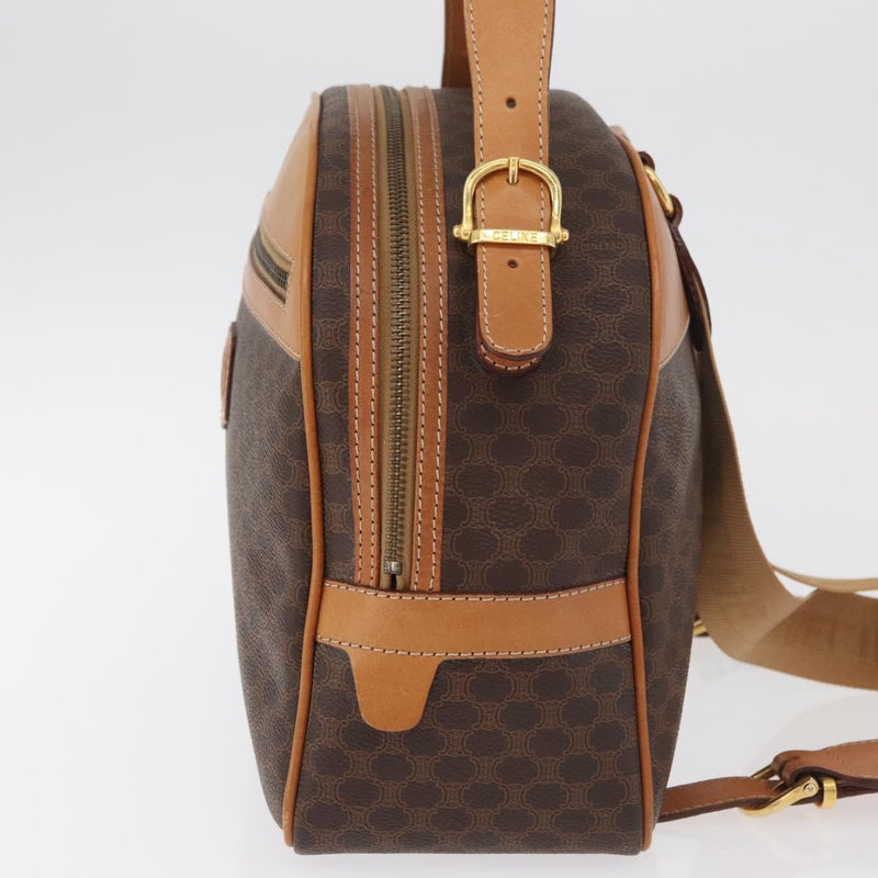 Celine Backpack Leather Brown Canvas