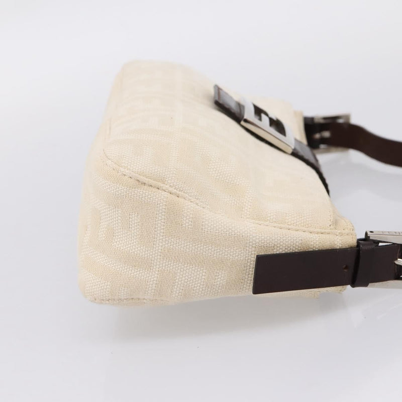 Fendi Baguette Pochette Zucca Canvas Neutral Bag