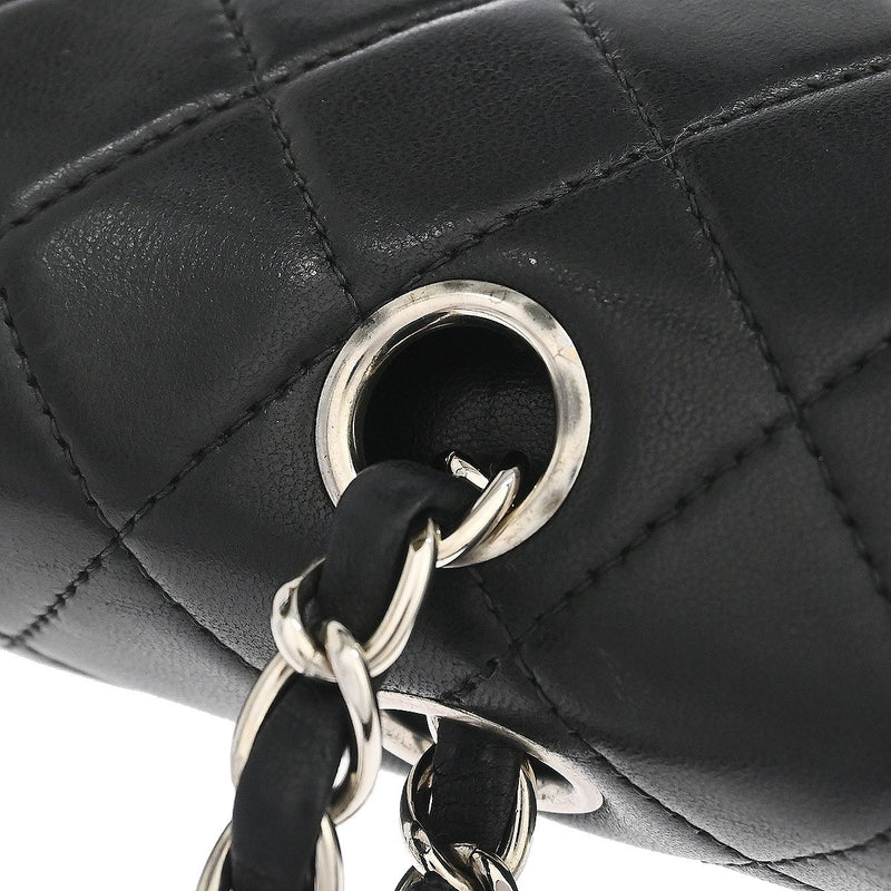 Chanel Classic Double Flap Quilted Lambskin Black Leather Bag