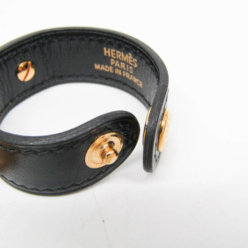 Hermes Vintage Glove Holder Leather With Metal Multicolour