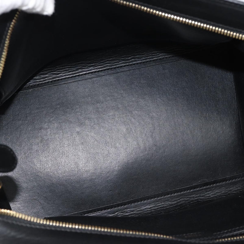 Celine Trapeze Leather With Suede Blue Bag