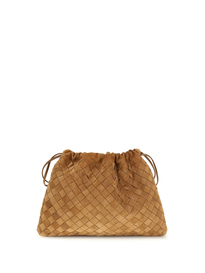 Bottega Veneta Pouch Clutch — Gold Calf Leather Bos Taurus