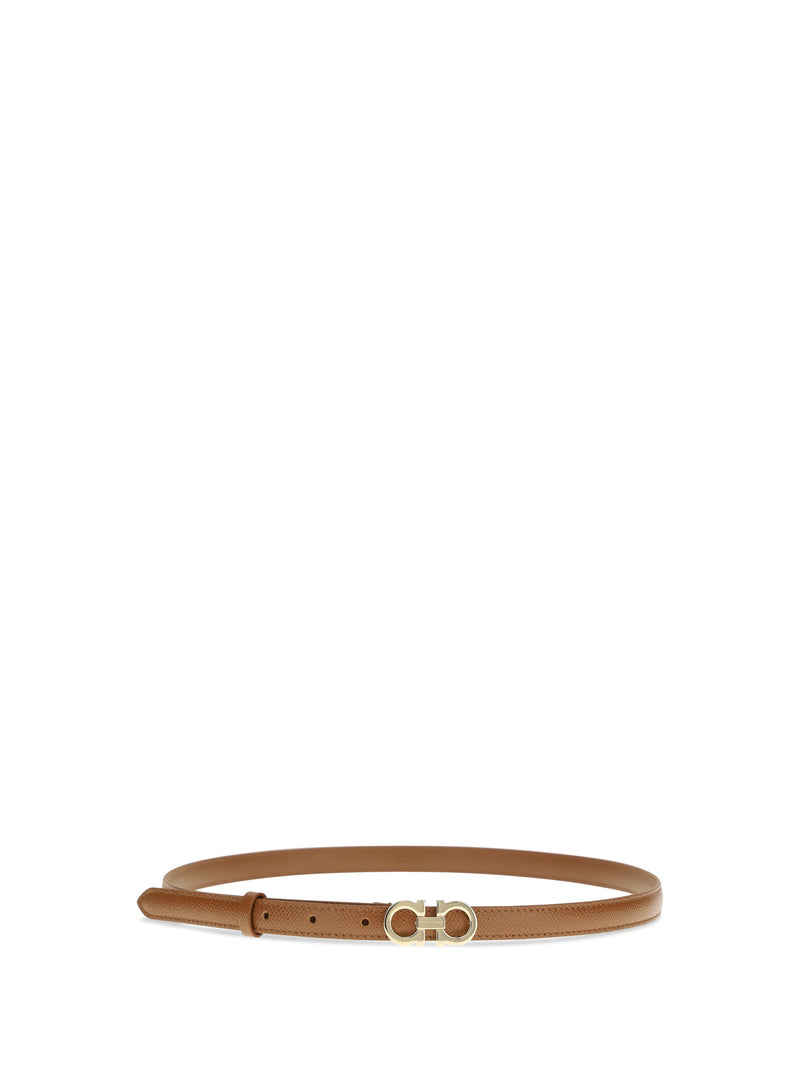 Ferragamo Gancini Belt — Brown Calf Leather