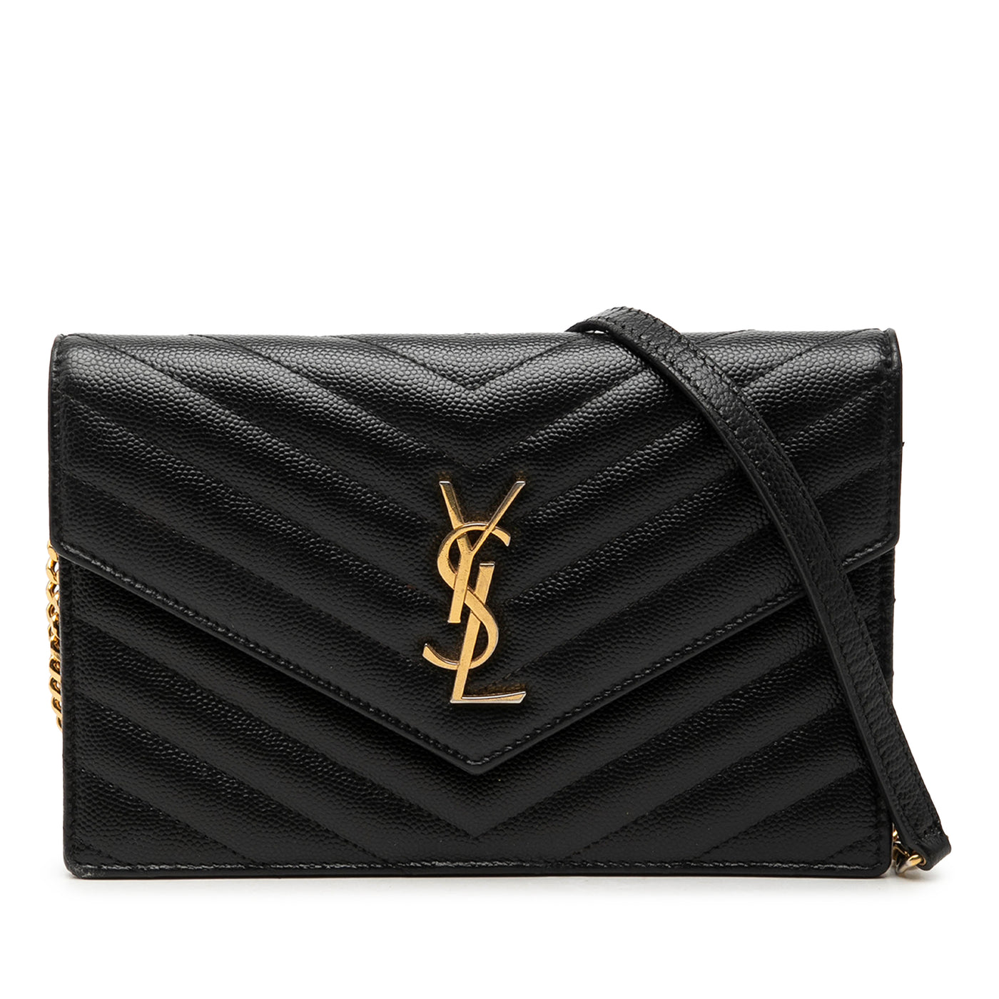 Grain De Poudre Chevron Cassandre Envelope Chain Wallet - Image 1