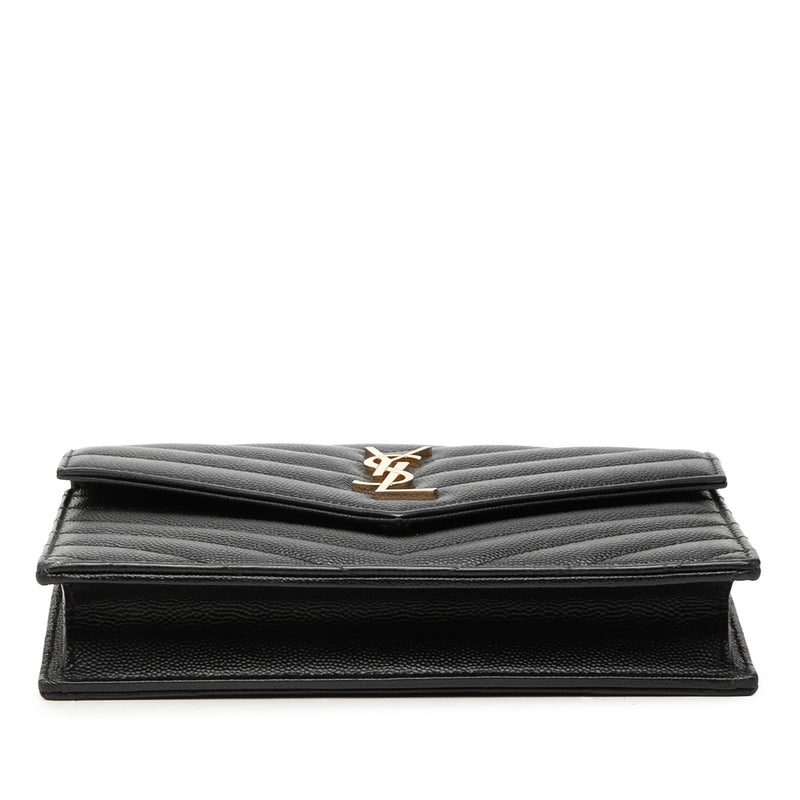 Grain De Poudre Chevron Cassandre Envelope Chain Wallet - Image 3