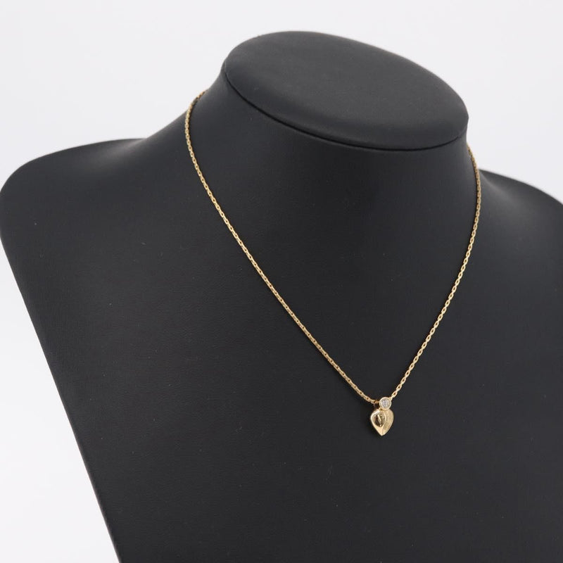Christian Dior Logo Heart Pendant Metal Gold Bijoux