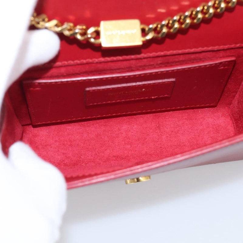 Saint Laurent Classic Monogram Leather Red Bag