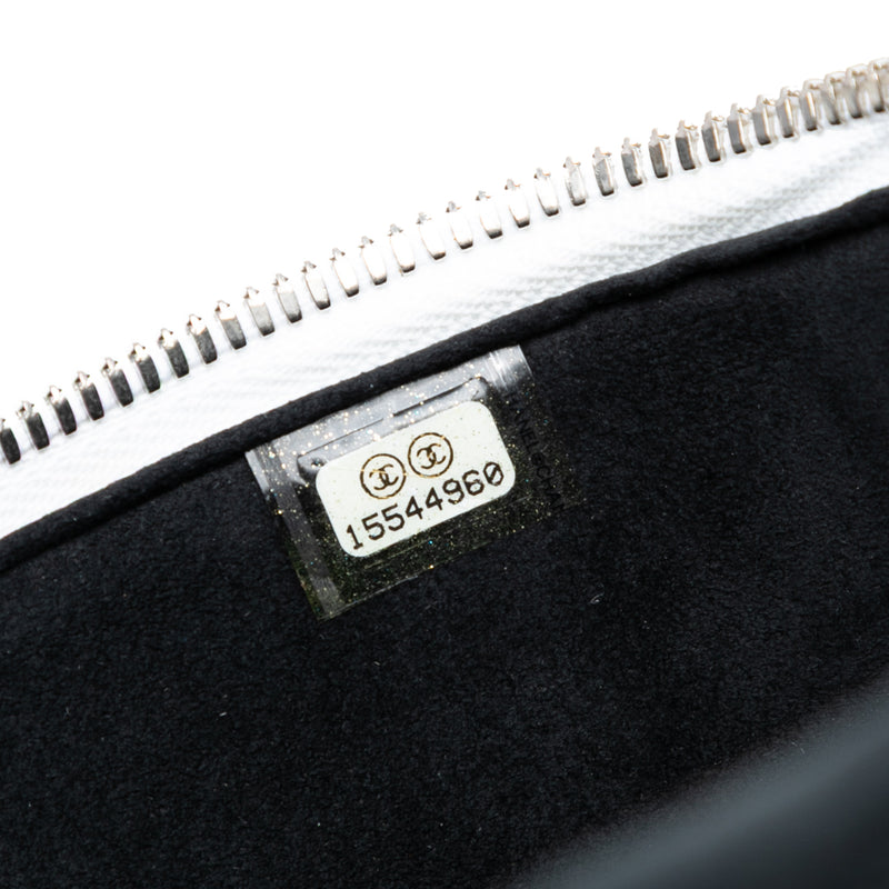 Large Quilted Lambskin Top Handle Jewelry Box With Chain - Image 5