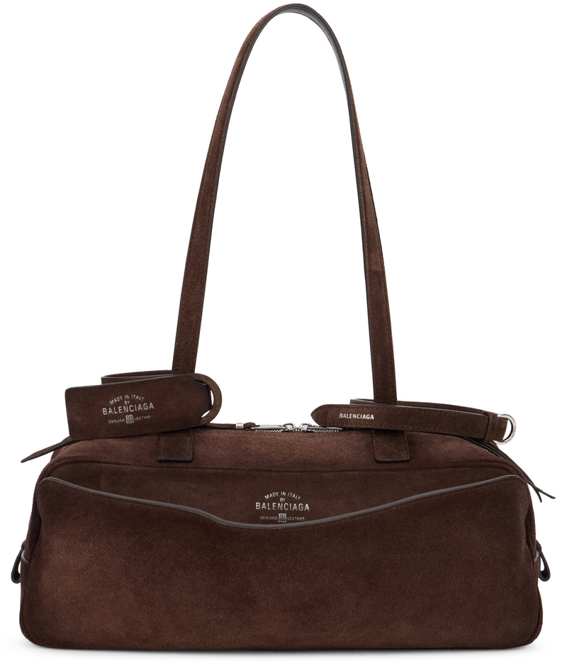 Balenciaga Carrie Shoulder Bag — Brown Calfskin
