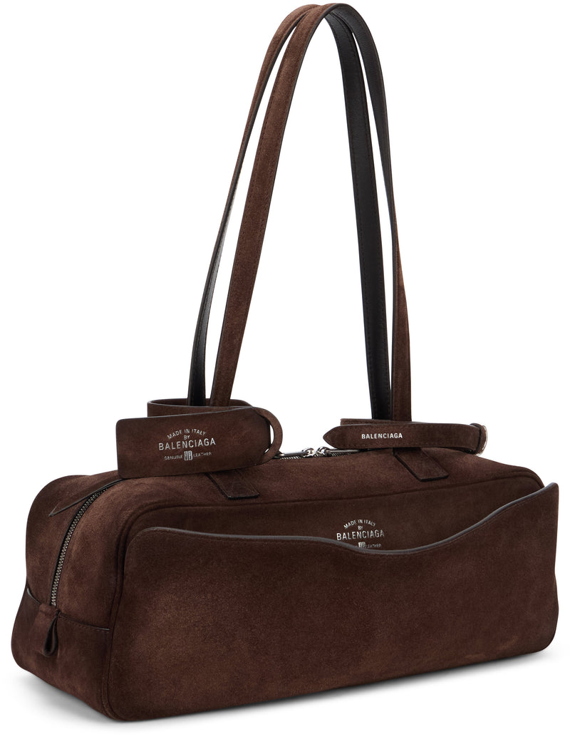 Balenciaga Carrie Shoulder Bag — Brown Calfskin