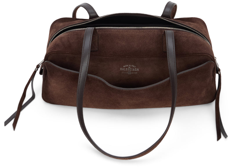 Balenciaga Carrie Shoulder Bag — Brown Calfskin