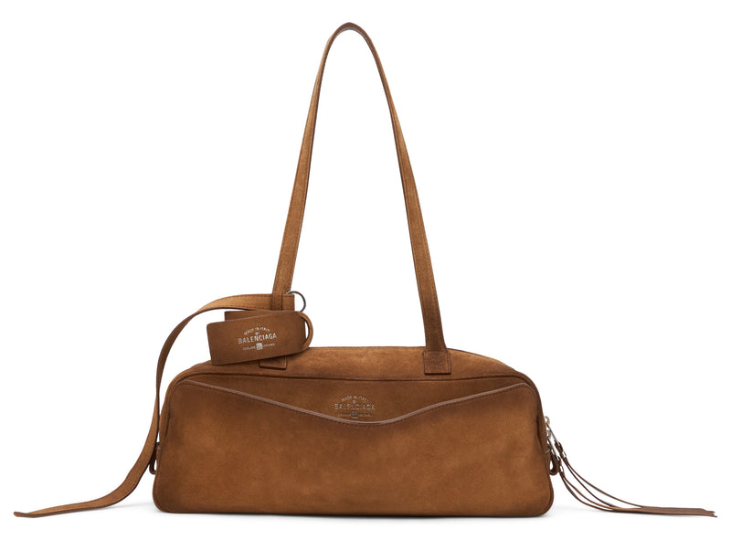 Balenciaga Carrie Shoulder Bag — Brown Calfskin