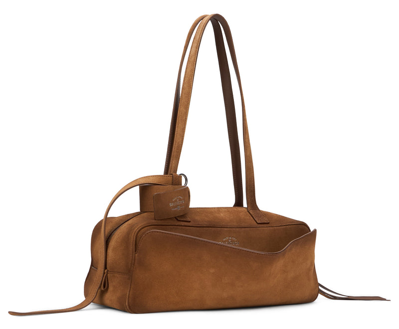 Balenciaga Carrie Shoulder Bag — Brown Calfskin