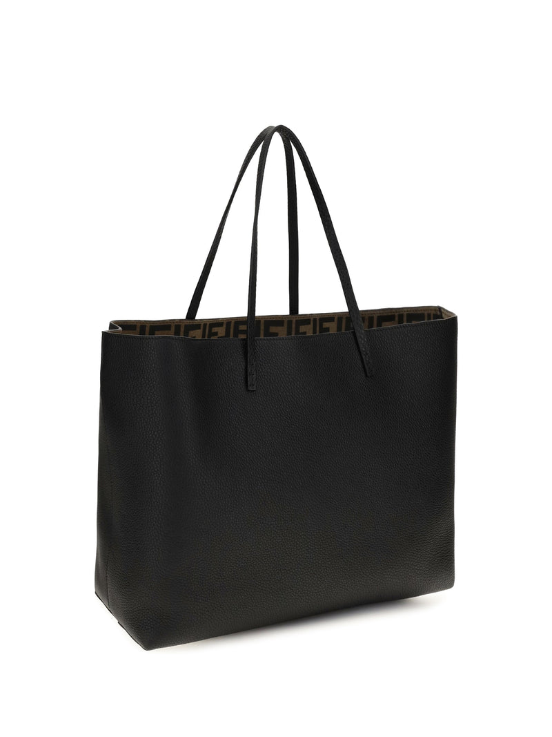 Fendi Roll Tote Bag — Black Calf Leather Bos Taurus