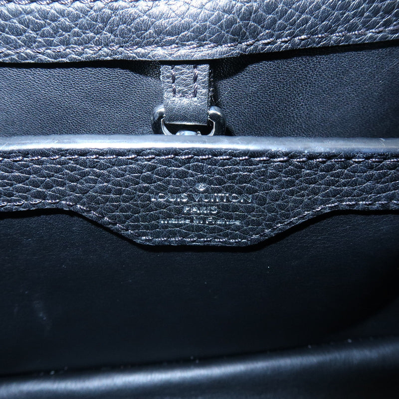 Louis Vuitton Capucines Fleur De Lys Taurillon Leather Black Bag