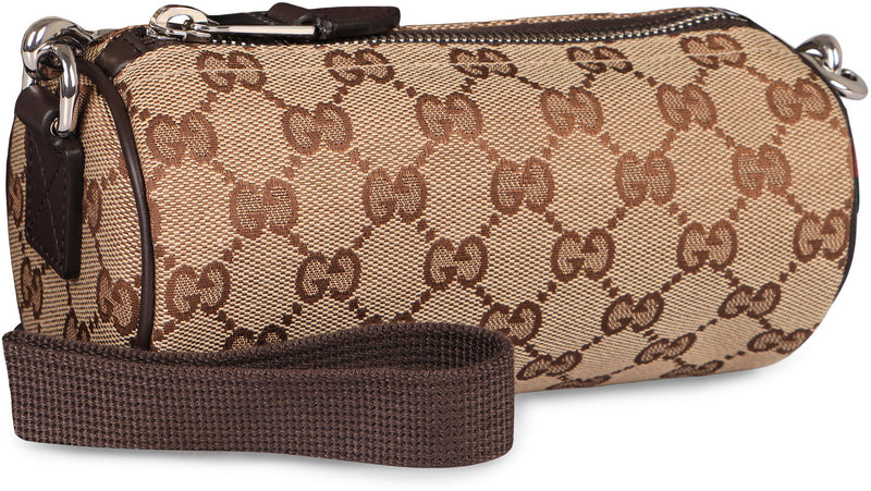Gucci Gg Jacquard Shoulder Bag — Brown Polyester
