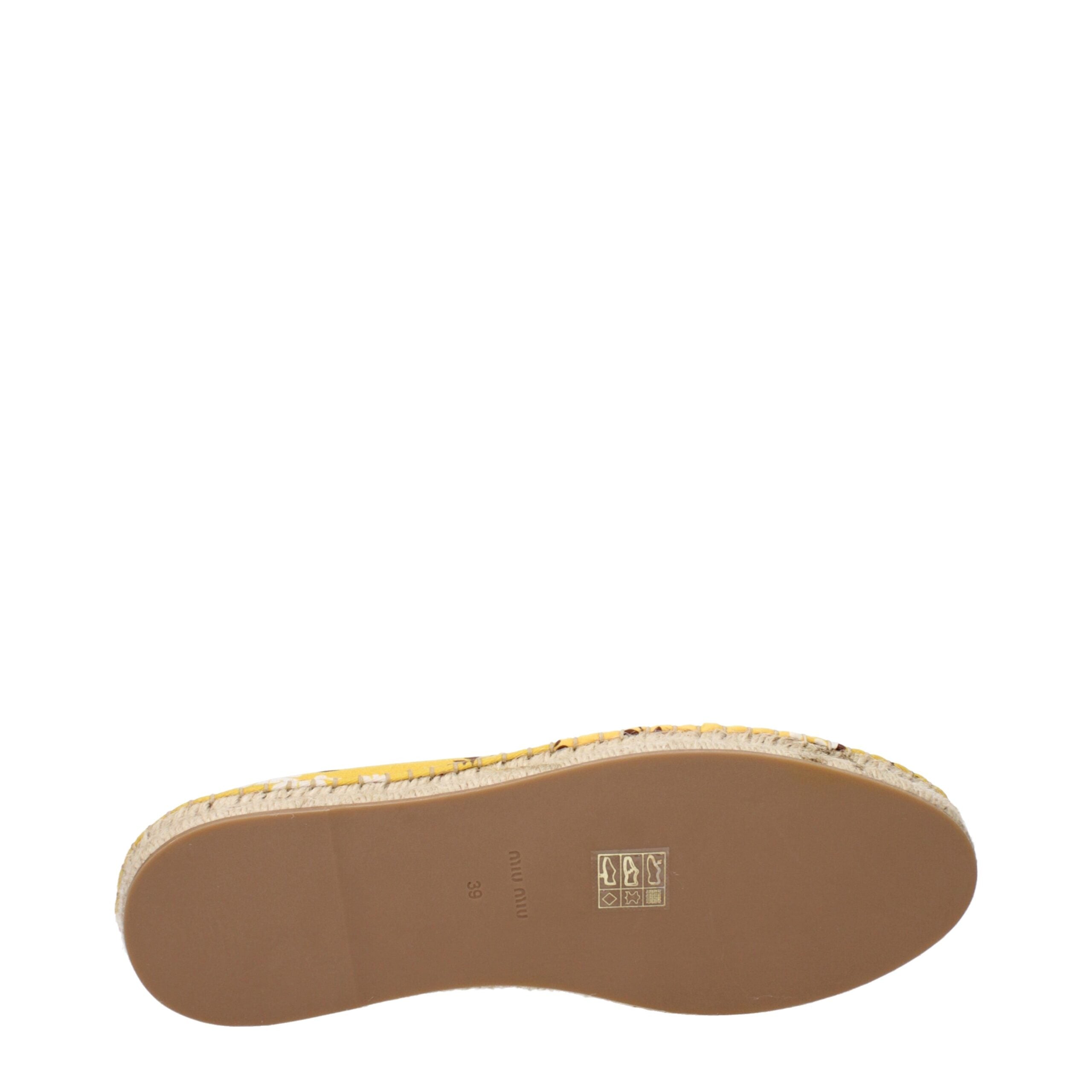 Yellow Fabric Espadrilles