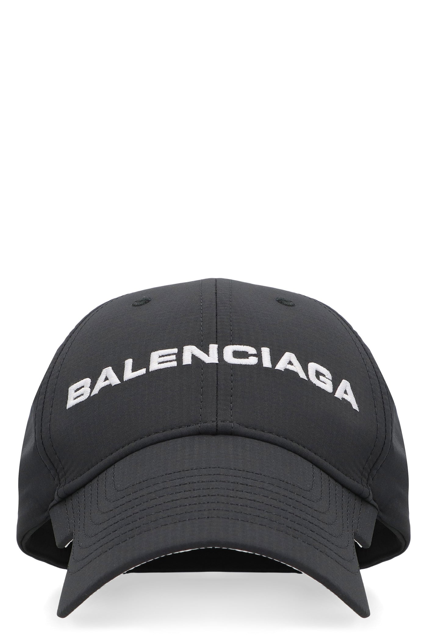 Balenciaga 834399 Logo-Embroidered Baseball Cap — Black Polyester Caps