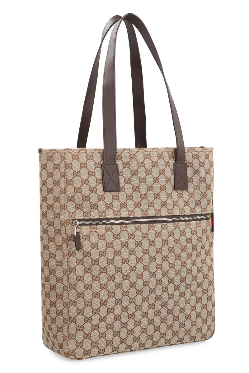 Gucci Gg Jacquard Tote Bag — Beige Polyester