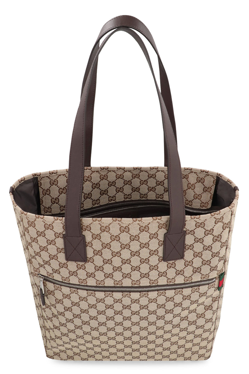 Gucci Gg Jacquard Tote Bag — Beige Polyester