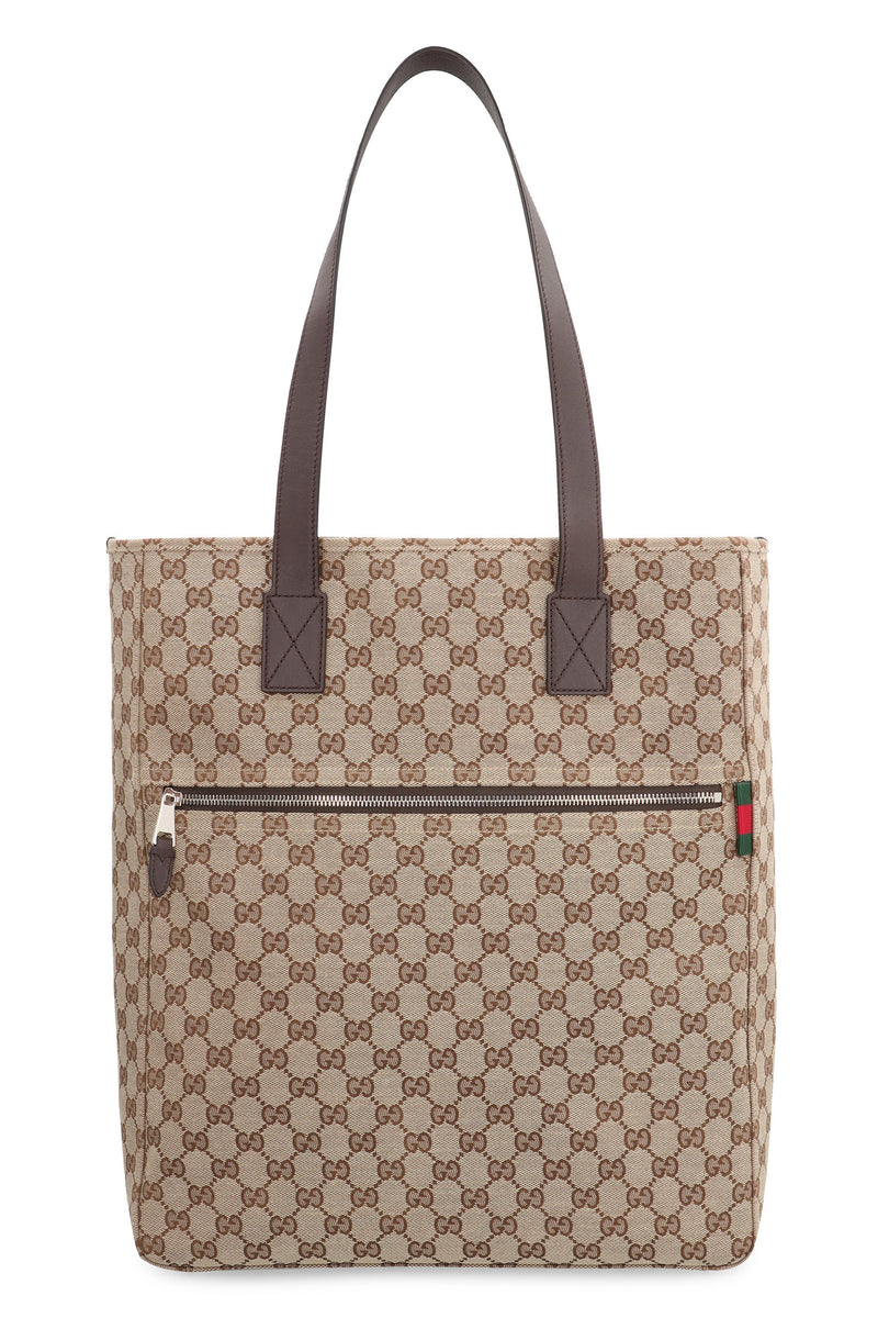 Gucci Gg Jacquard Tote Bag — Beige Polyester