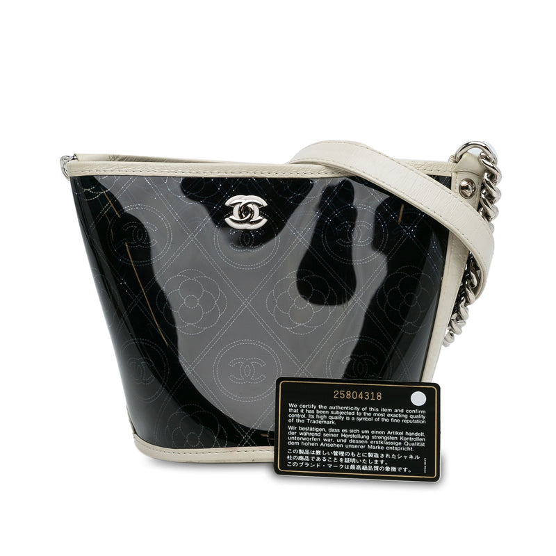 Crumpled Calfskin PVC Camellia Bucket - Image 12