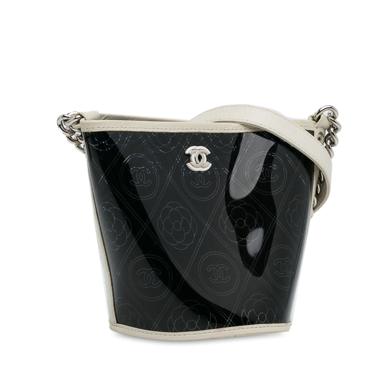 Crumpled Calfskin PVC Camellia Bucket - Image 2