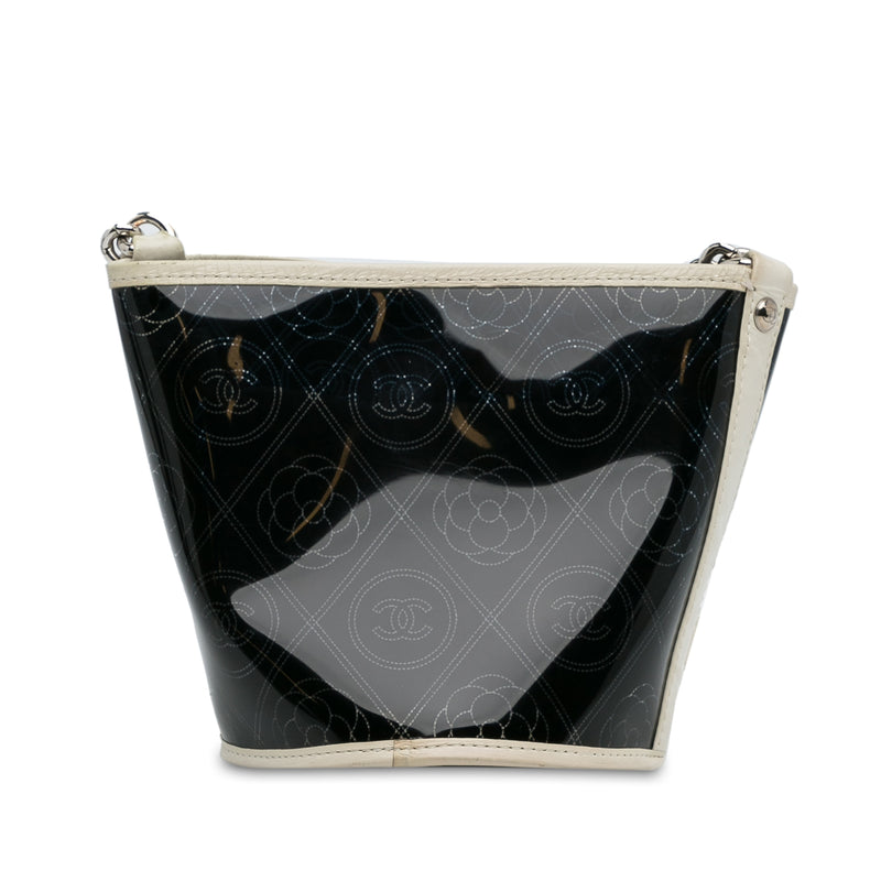 Crumpled Calfskin PVC Camellia Bucket - Image 4