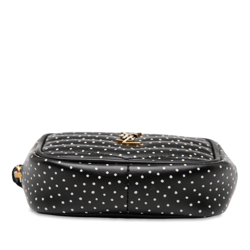 Baby Quilted Chevron Calfskin Monogram Polka Dot Lou Camera Bag - Image 3