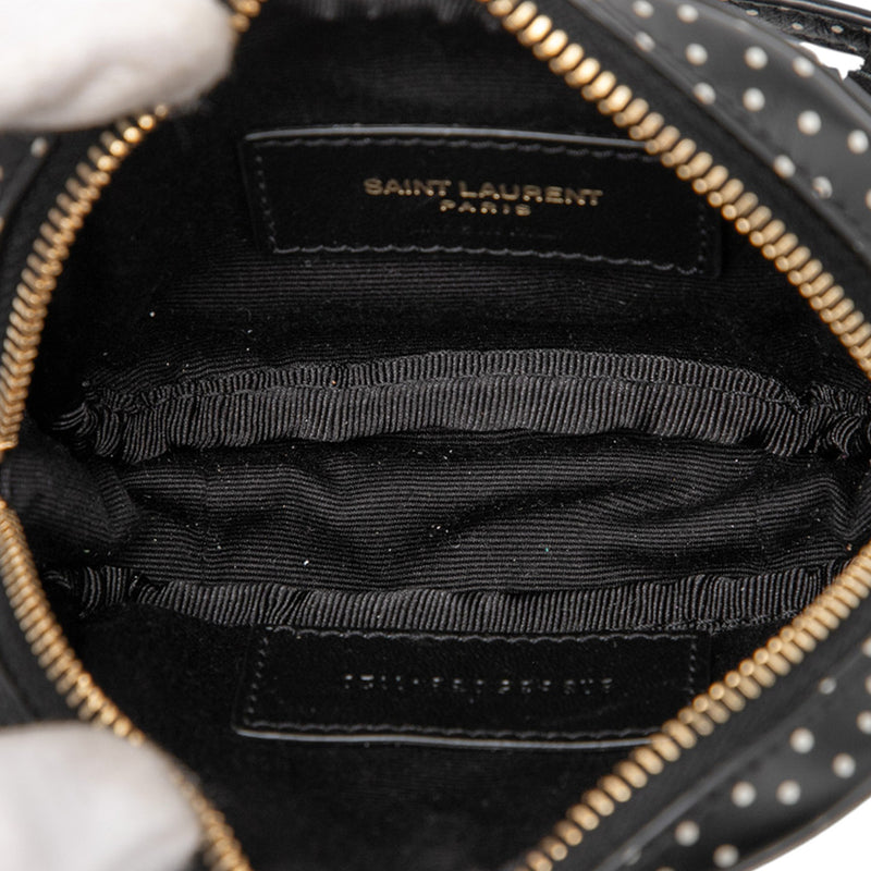 Baby Quilted Chevron Calfskin Monogram Polka Dot Lou Camera Bag - Image 4