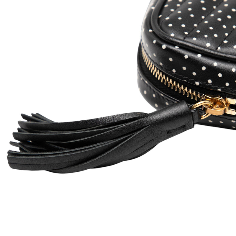 Baby Quilted Chevron Calfskin Monogram Polka Dot Lou Camera Bag - Image 7