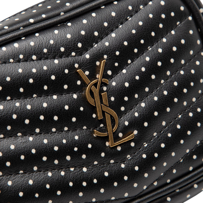 Baby Quilted Chevron Calfskin Monogram Polka Dot Lou Camera Bag - Image 8