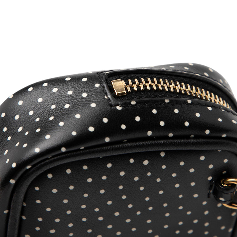 Baby Quilted Chevron Calfskin Monogram Polka Dot Lou Camera Bag - Image 9