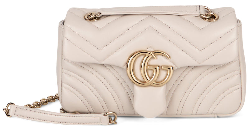Gucci Shoulder Bag — Beige Lamb Skins