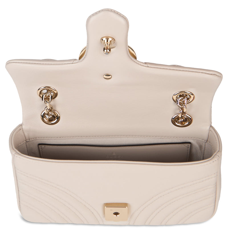 Gucci Shoulder Bag — Beige Lamb Skins