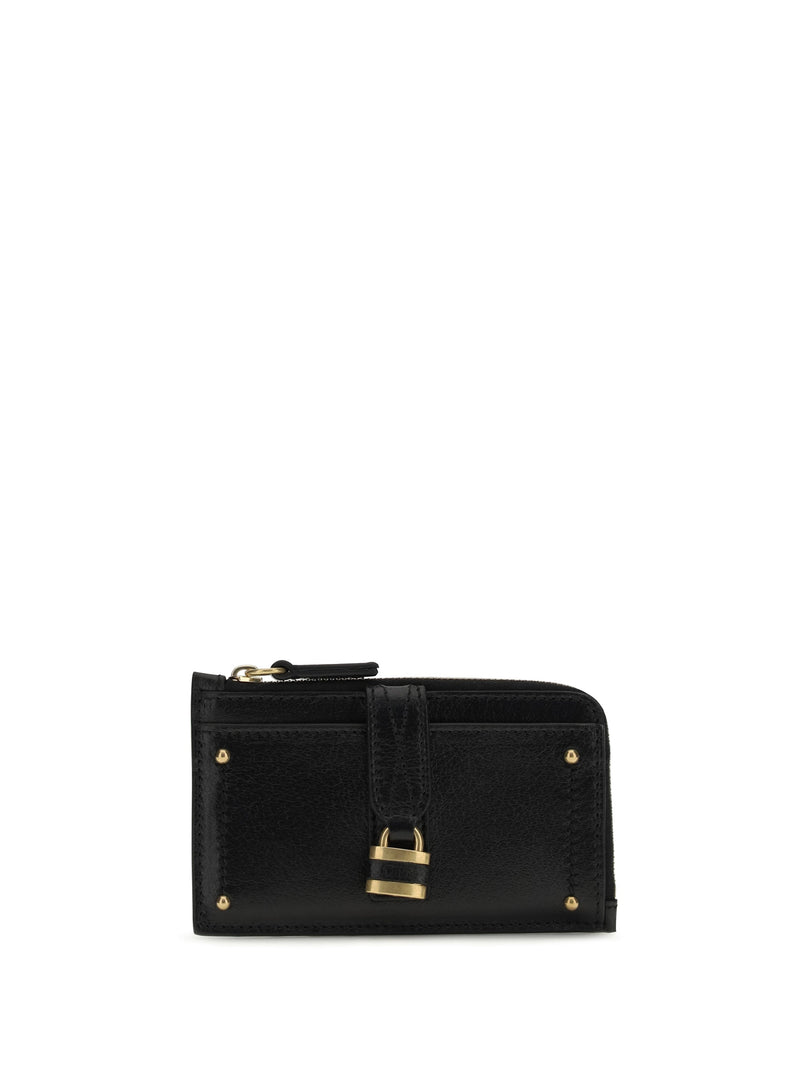 Chloé Paddington Coin Purse — Black Calf Leather (bos Taurus) Wallets & Purses