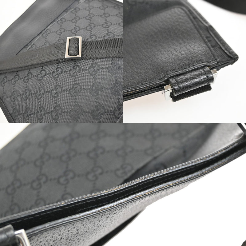 Gucci Vintage Flat Gg Canvas Black Bag