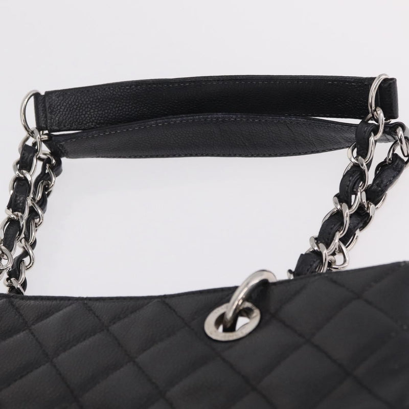 Chanel Grand Shopping Quilted Caviar Black Leather Bag