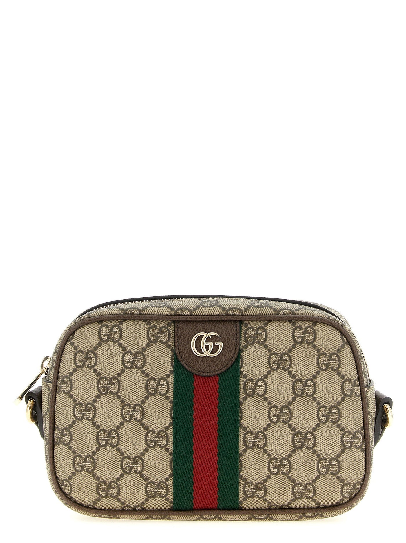 Gucci Gg Monogram Crossbody Bag — Beige