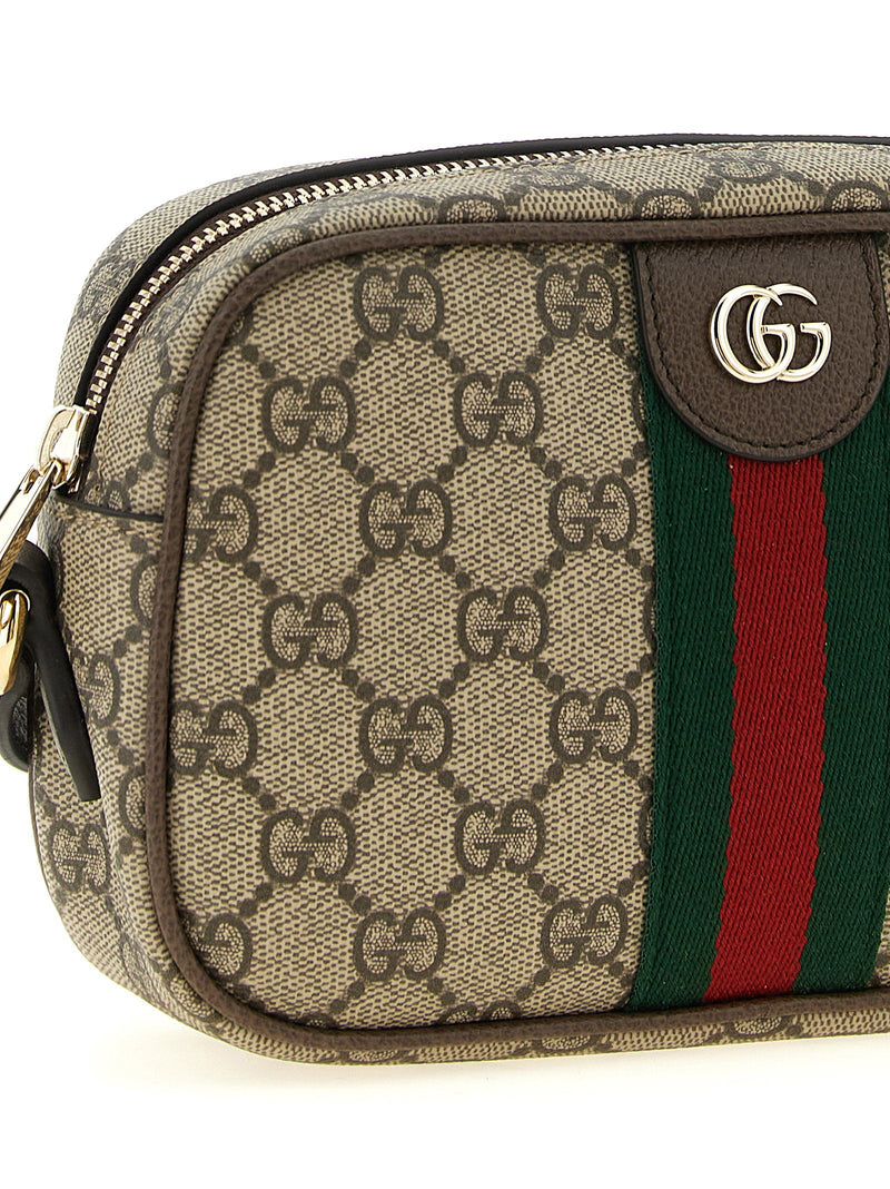 Gucci Gg Monogram Crossbody Bag — Beige
